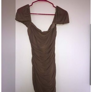 Chiara Mini Dress in Tan